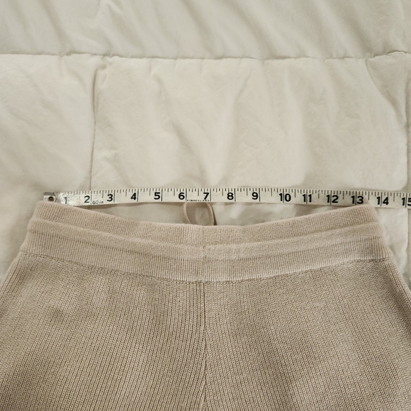 Vineyard Vines Pants Women XS Oat Cashmere Wide Leg Pull On Knit - Picture 7 of 10